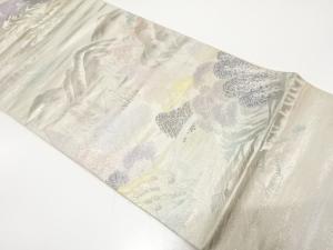 田舎風景模様織り出し　袋帯